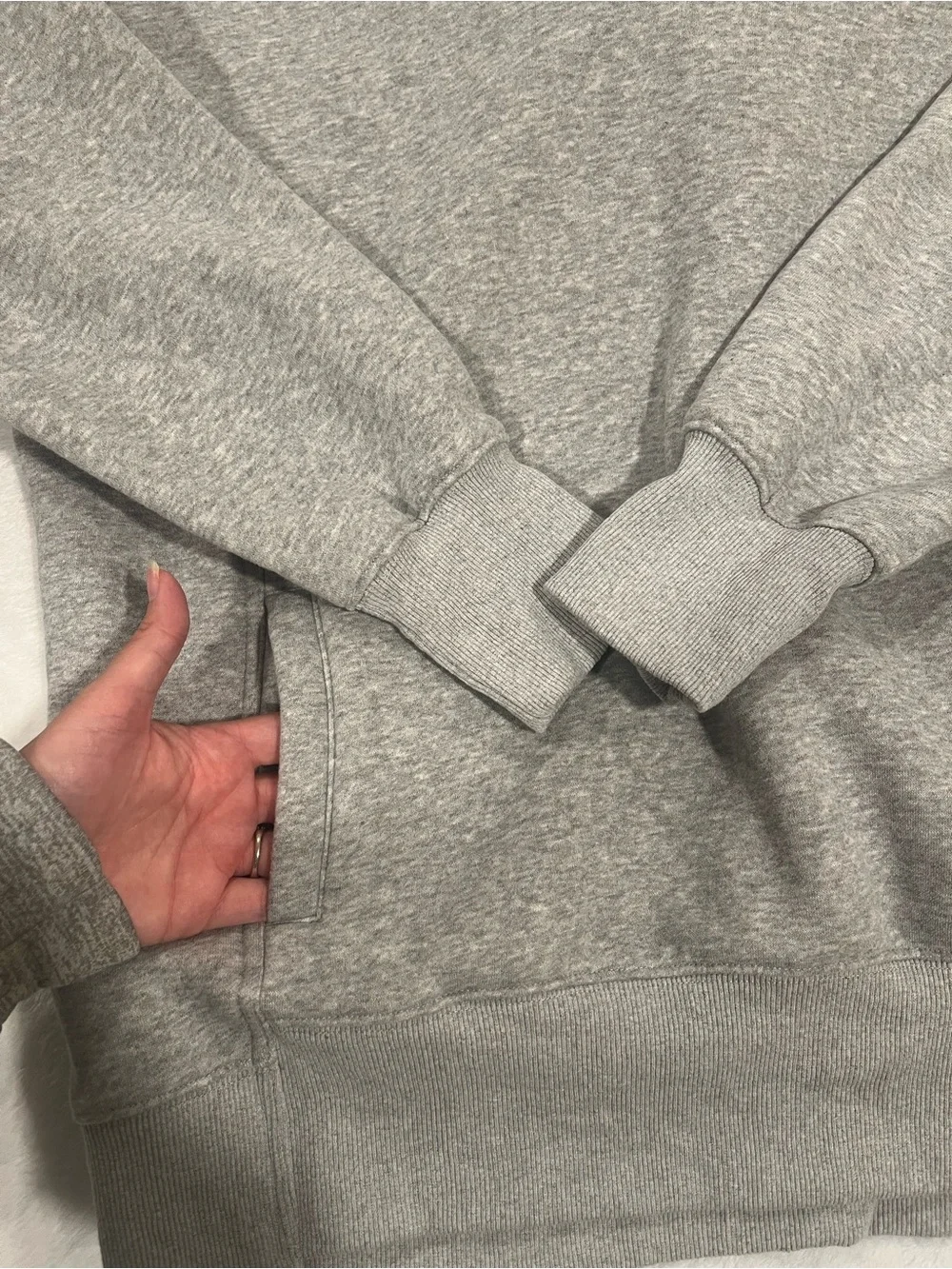 Cozy Heather Gray Oversized Pullover Hoodie - Size Small - Picture 3 of 8